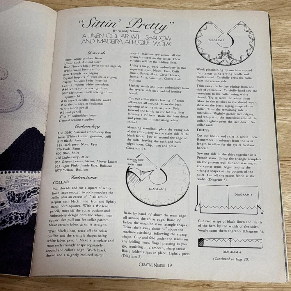 Lot 4 Creative Needle‎ Smocking Hand Sewing 1993-2008 Embroidery Insert Patterns